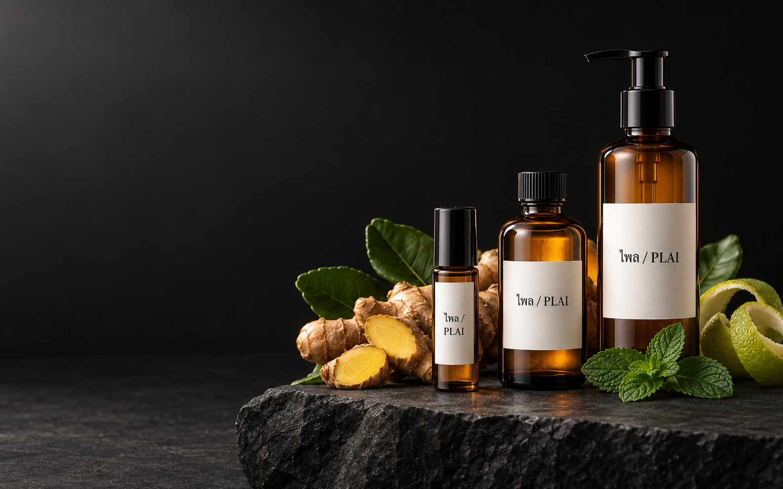 ARUNA BOTANICA PLAI 쿨링 오일 제품과 태국 허브